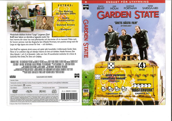 GARDEN STATE (DVD OMSLAG)