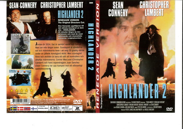 HIGHLANDER 2 (DVD OMSLAG)