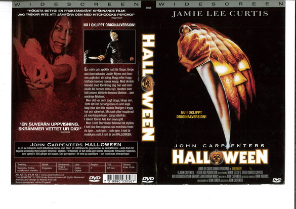 HALLOWEEN (1978) (DVD OMSLAG)