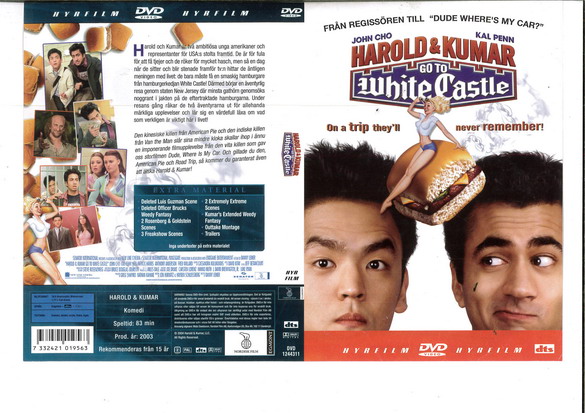 HAROLD & KUMAR GO TO WHISTE CASTLE (DVD OMSLAG)