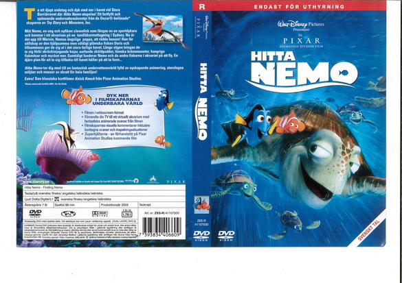 HITTA NEMO (DVD OMSLAG)