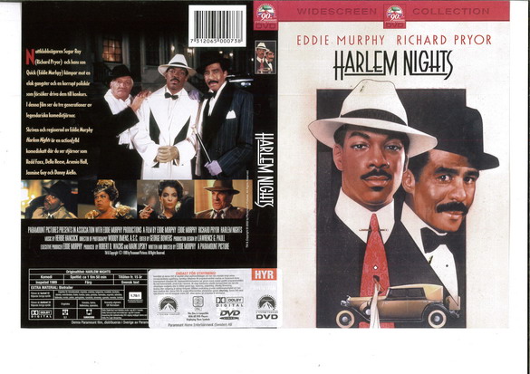 HARLEM NIGHTS (DVD OMSLAG)