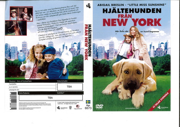 HJÄLTEHUNDEN FRÅN NEW YORK (DVD OMSLAG)