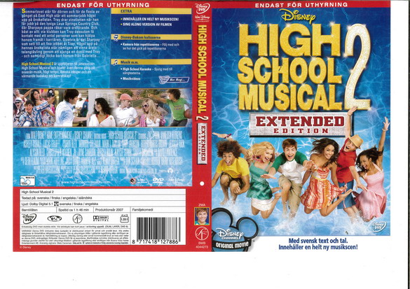 HIGH SCHOOL MUSICAL 2 (DVD OMSLAG)