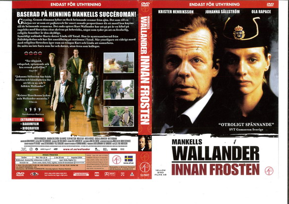 WALLANDER: INNAN FROSTEN (DVD OMSLAG)