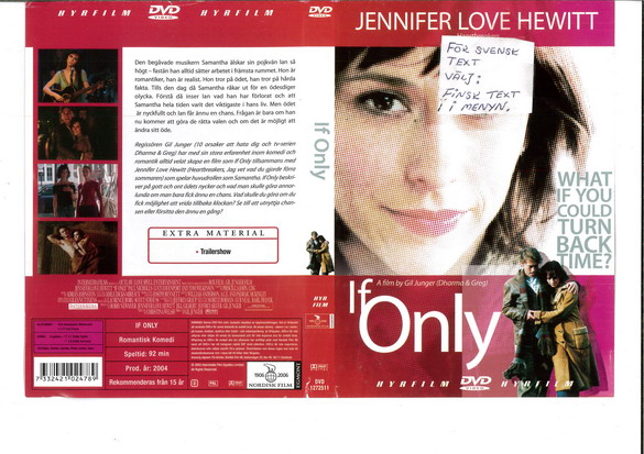 IF ONLY (DVD OMSLAG)