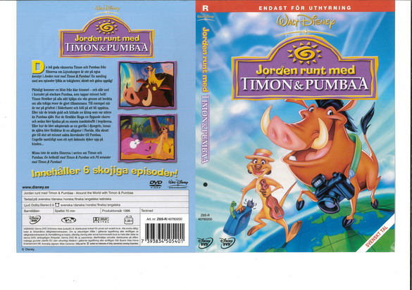 JORDEN RUNT MED TIMON & PUMBA (DVD OMSLAG)