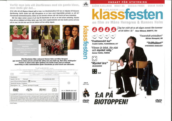 KLASSFESTEN (DVD OMSLAG)
