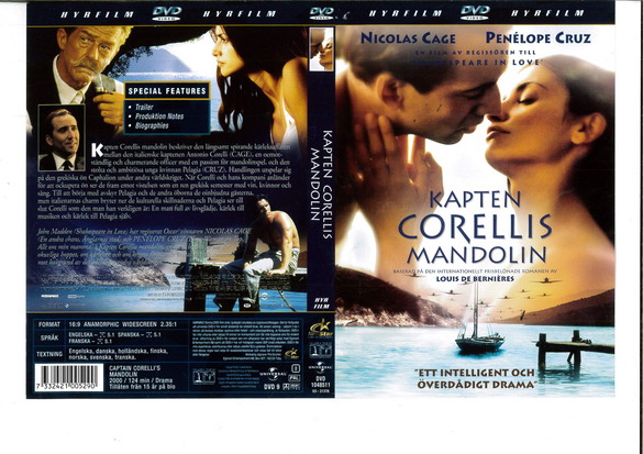 KAPTEN CORELLIS MANDOLIN (DVD OMSLAG)