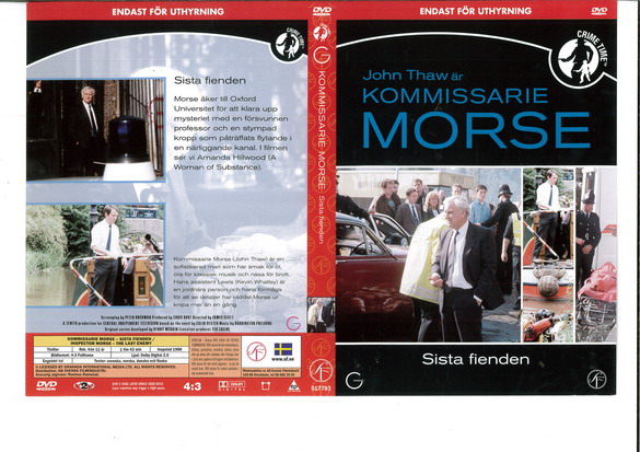 KOMMISARIE MORSE: SISTA FIENDEN (DVD OMSLAG)