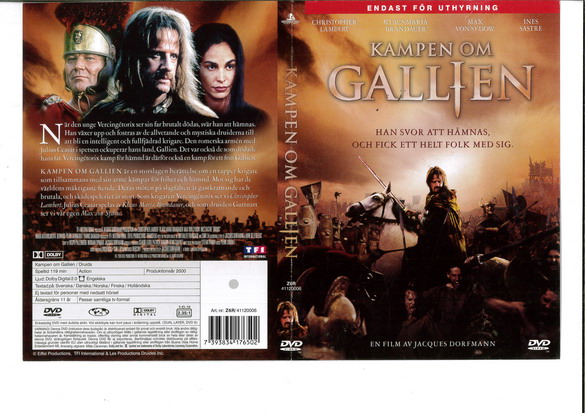 KAMPEN OM GALLIEN (DVD OMSLAG)