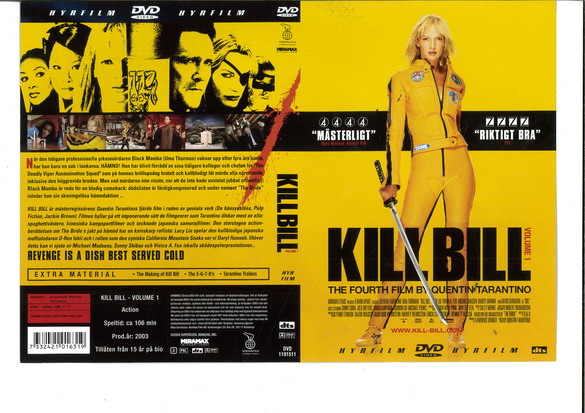KILL BILL VOL. 1 (DVD OMSLAG)