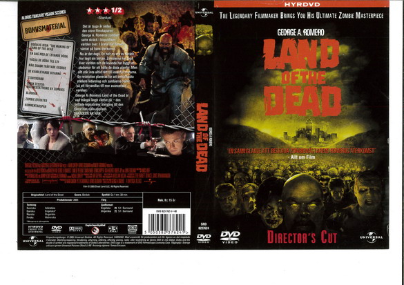 LAND OF THE DEAD (DVD OMSLAG)