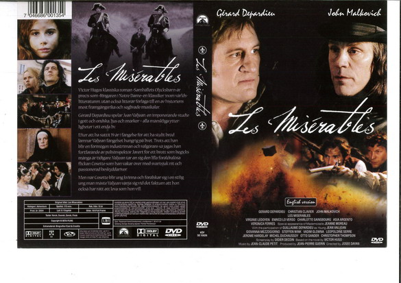 LES MISÉRABLES (DVD OMSLAG)