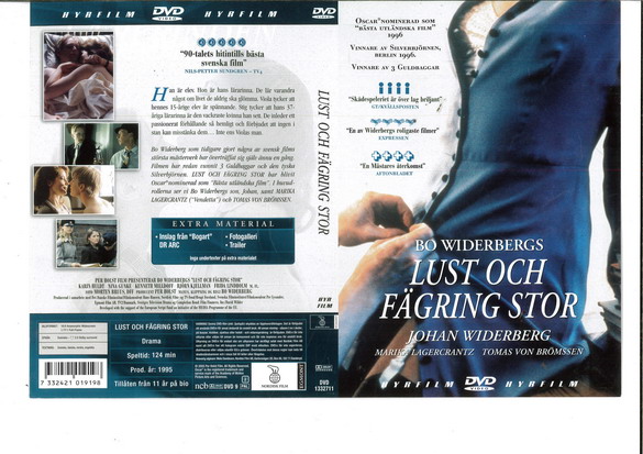 LUST OCH FÄGRING STOR (DVD OMSLAG)