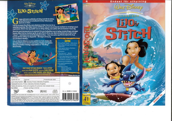 LILO & STITCH (DVD OMSLAG)
