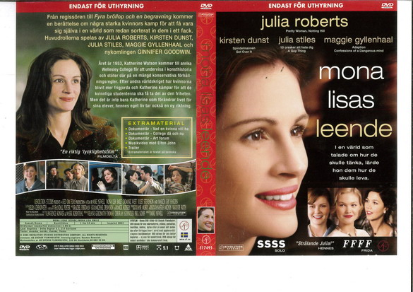 MONA LISAS LEENDE (DVD OMSLAG)