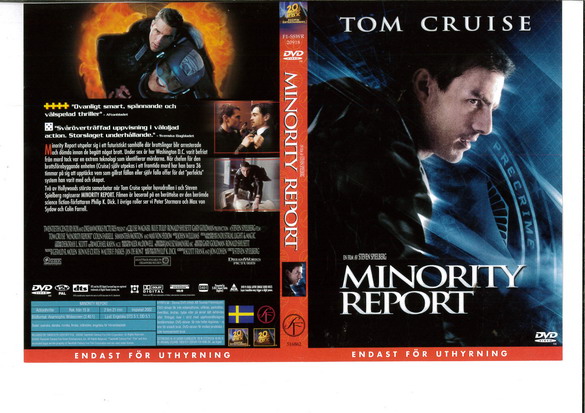 MINORITY REPORT (DVD OMSLAG)