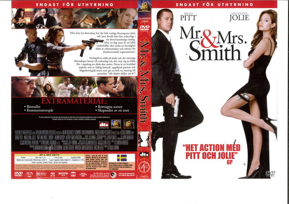 MR. & MRS. SMITH (DVD OMSLAG)