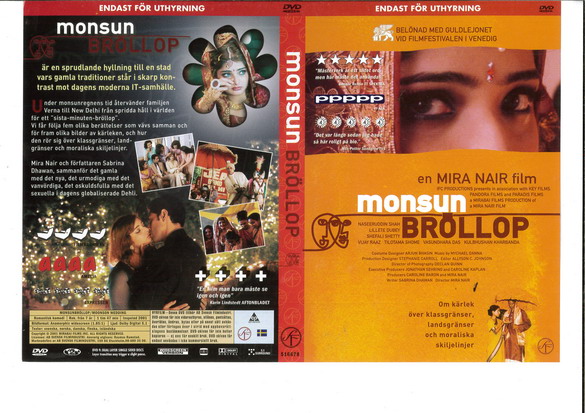 MONSUNBRÖLLOP (DVD OMSLAG)