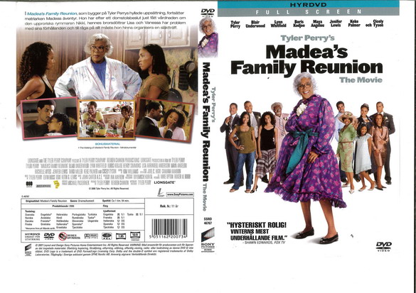 MADEA'S FAMILY REUNION - THE MOVIE (DVD OMSLAG)