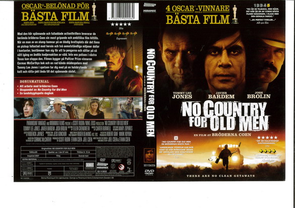 NO COUNTRY FOR OLD MEN (DVD OMSLAG)