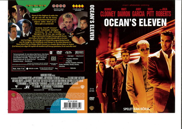 OCEAN'S ELEVEN (DVD OMSLAG)