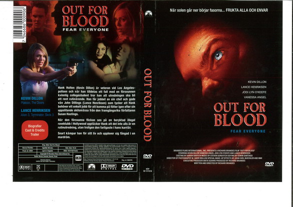 OUT FOR BLOOD (DVD OMSLAG)