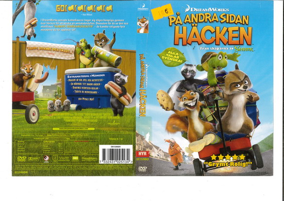 PÅ ANDRA SIDAN HÄCKEN (DVD OMSLAG)