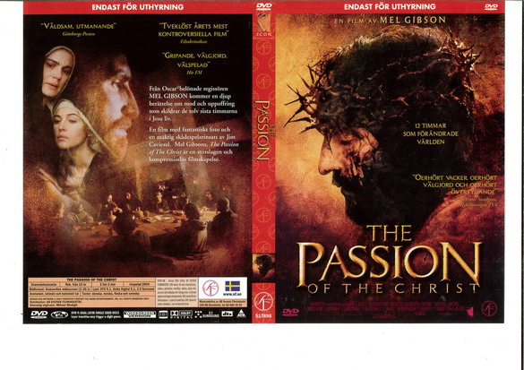 PASSION OF THE CHRIST (DVD OMSLAG)