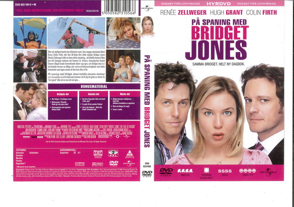 PÅ SPANING MED BRIDGET JONES (DVD OMSLAG)