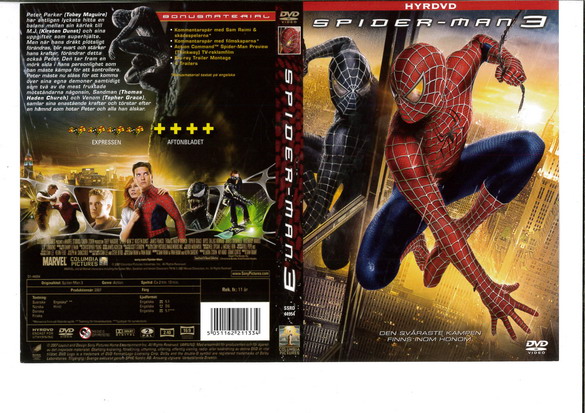 SPIDER-MAN 3 (DVD OMSLAG)