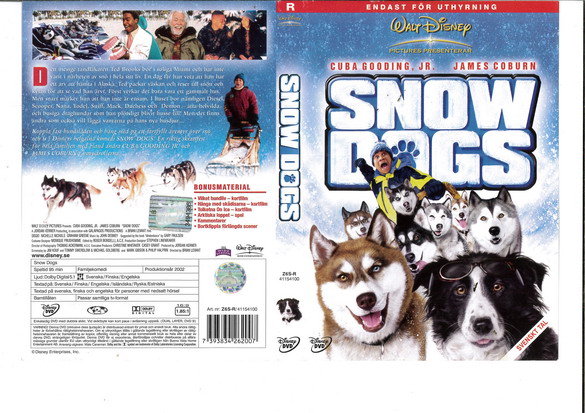 SNOW DOGS (DVD OMSLAG)
