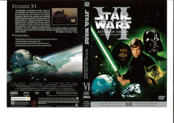 STAR WARS VI - RETURN OF THE JEDI (DVD OMSLAG)