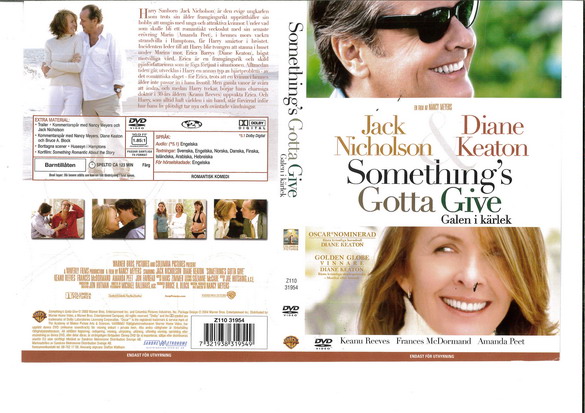 SOMETHING'S GOTTA GIVE (DVD OMSLAG)