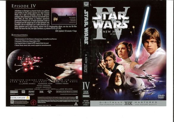 STAR WARS IV - A NEW HOPE (DVD OMSLAG)