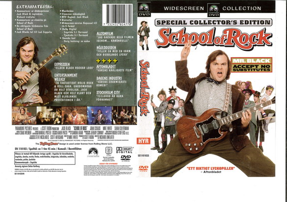 SCHOOL OF ROCK (DVD OMSLAG)