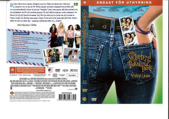 SISTERHOOD OF THE TRAVELING PANTS (DVD OMSLAG)