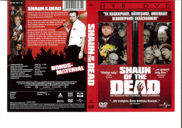 SHAUN OF THE DEAD (DVD OMSLAG)