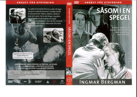 SÅSOM I EN SPEGEL (DVD OMSLAG)