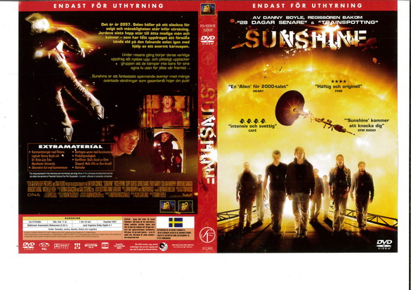 SUNSHINE (DVD OMSLAG)
