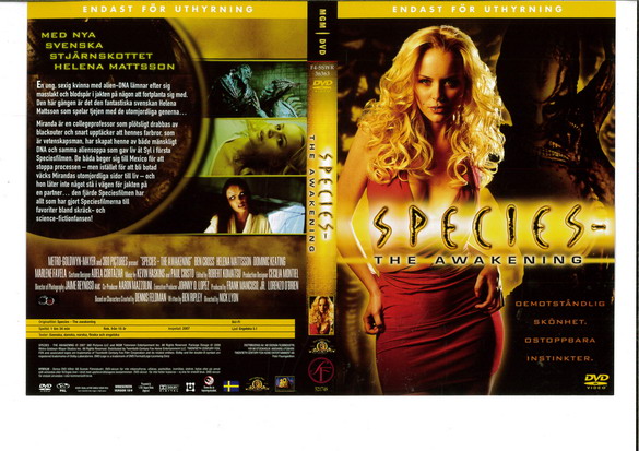 SPECIES: THE AWAKENING (DVD OMSLAG)