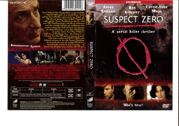 SUSPECT ZERO (DVD OMSLAG)