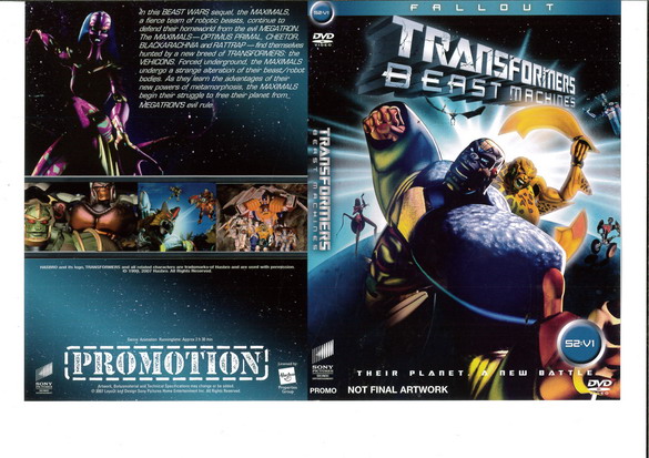 TRANSFORMERS BEAST MACHINES SÄS: 2 VID: 1 (DVD OMSLAG) PROMO