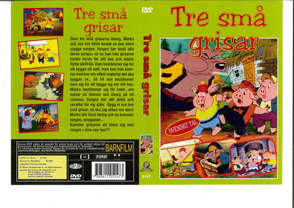 TRE SMÅ GRISAR (DVD OMSLAG)