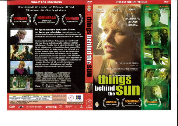 THINGS BEHIND THE SUN (DVD OMSLAG)