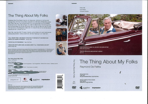 THING ABOUT MY FOLKS (DVD OMSLAG)