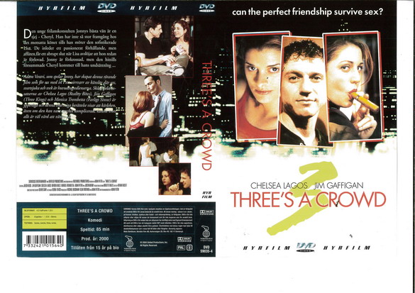 THREE'S A CROWD (DVD OMSLAG)