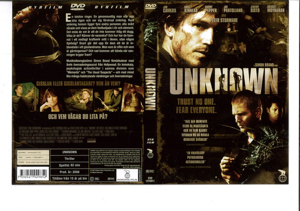 UNKNOWN (DVD OMSLAG)