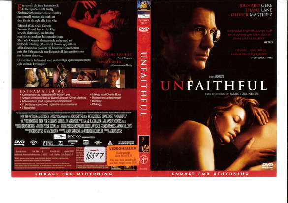UNFAITHFUL (DVD OMSLAG)